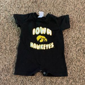 12 month Iowa Hawkeye short sleeve/short bodysuit